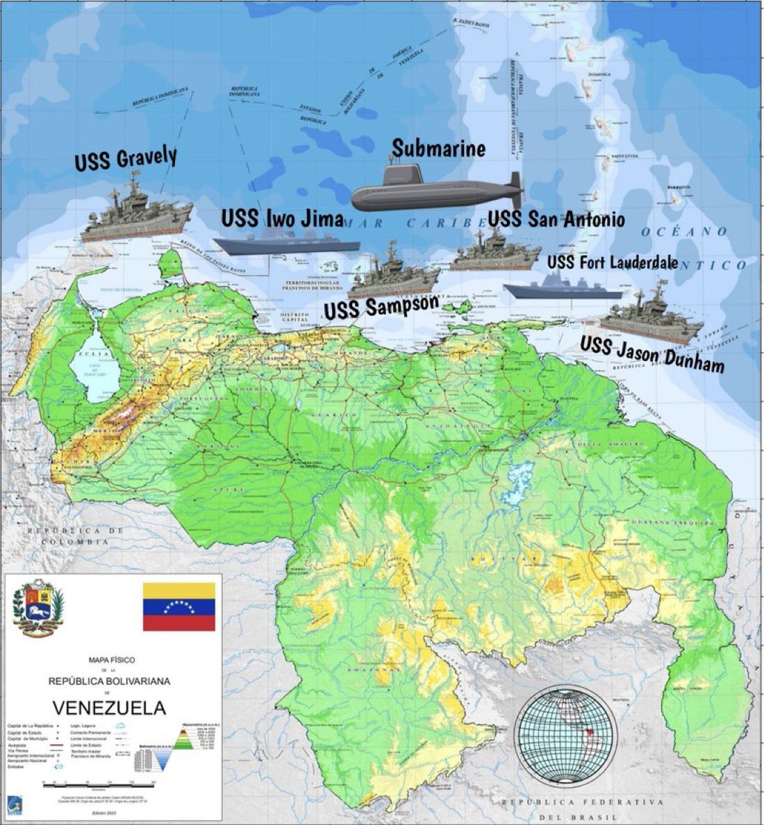 US warships are closing in on Venezuela